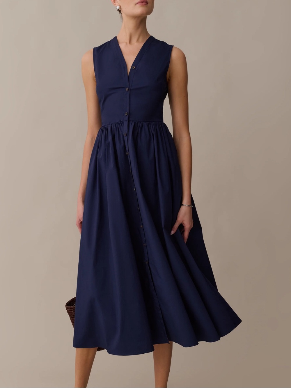 NWT Few Moda Mackenzie Dress in Navy Cotton. Size s (x)
